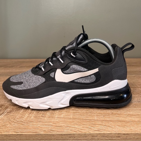 Nike Shoes - Nike Air Max 270 React Black White Running Shoes Women’s Size 9